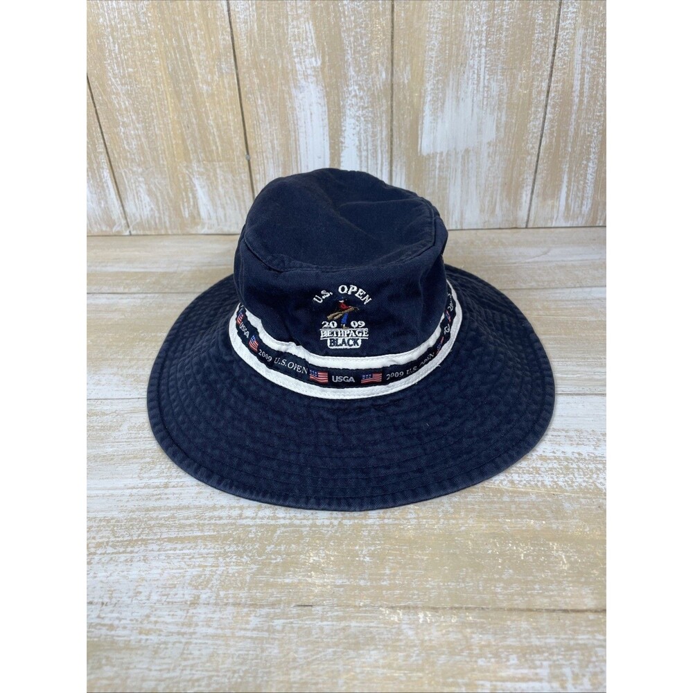 US Open USGA 2009 “Bethpage Black” Blue Bucket Hat Size M 7-7⅛ Imperial Headwear